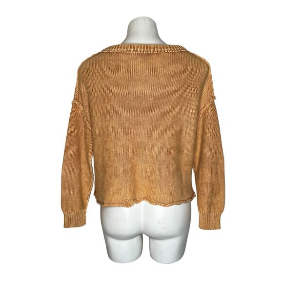 NYLAND Chunky Knit Pullover Crewneck Sweater Faded Orange - Picture 2 of 16